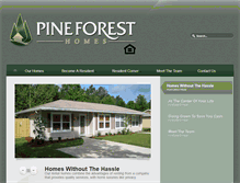 Tablet Screenshot of pineforesthomes.biz